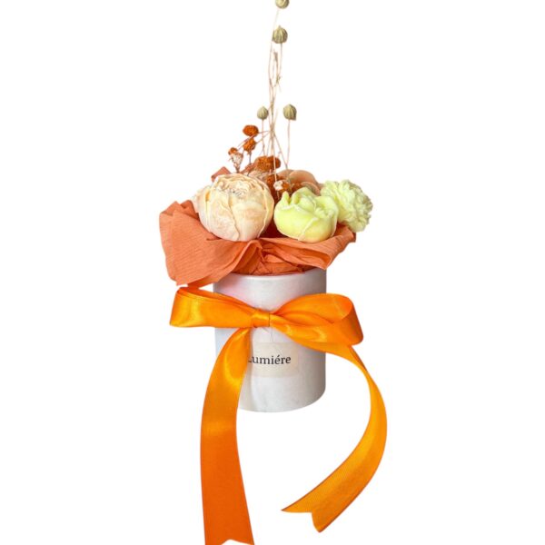 Πορτοκαλί - Κίτρινο Μπουκέτο Από Κερί