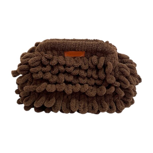 Σκούρη Καφέ Τσάντα Puffy